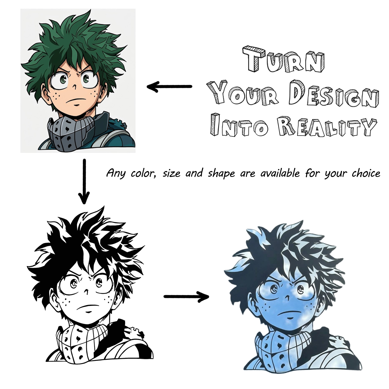 Custom Design Anime Mirror Vin - Vintage Gaming Accessories ulasan dan harga