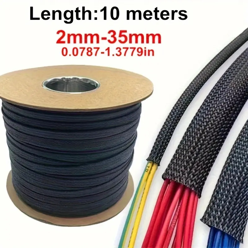 10m 32.8ft Pet Braided Mesh Sl - Cable Sleeve Braided ulasan dan harga