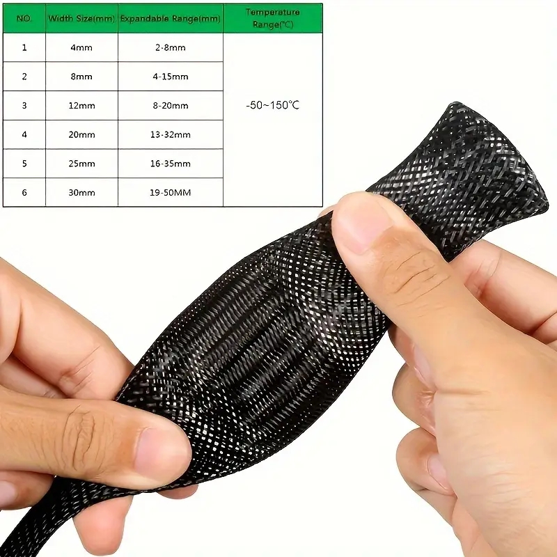 10m 32.8ft Pet Braided Mesh Sl - Cable Sleeve Braided ulasan dan harga