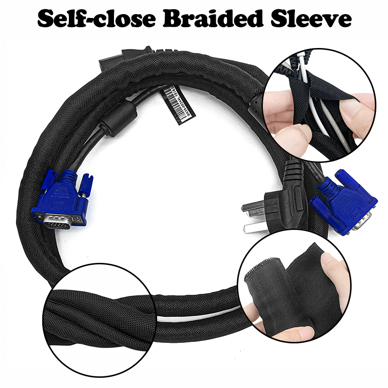 5/10M Self Closing PET Braided - Cable Sleeve Braided ulasan dan harga
