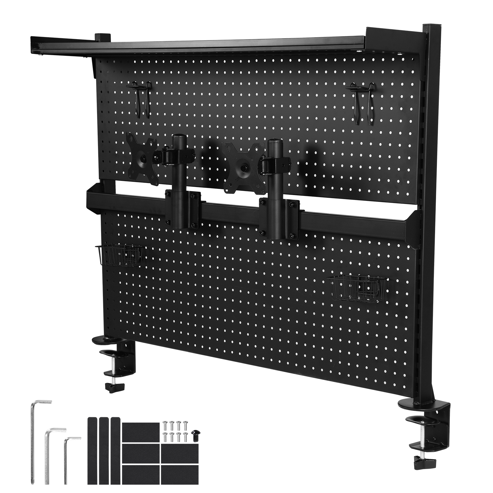 Metal Pegboard with Monitor St - Gaming Accessories Desk ulasan dan harga