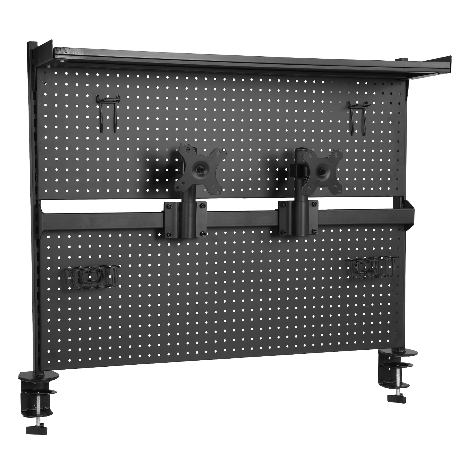 Metal Pegboard with Monitor St - Gaming Accessories Desk ulasan dan harga