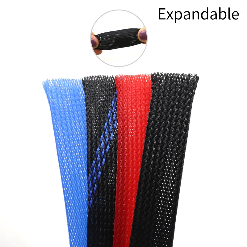 1~50m PET Braid Sleeve Black 2 - Cable Sleeve Braided ulasan dan harga