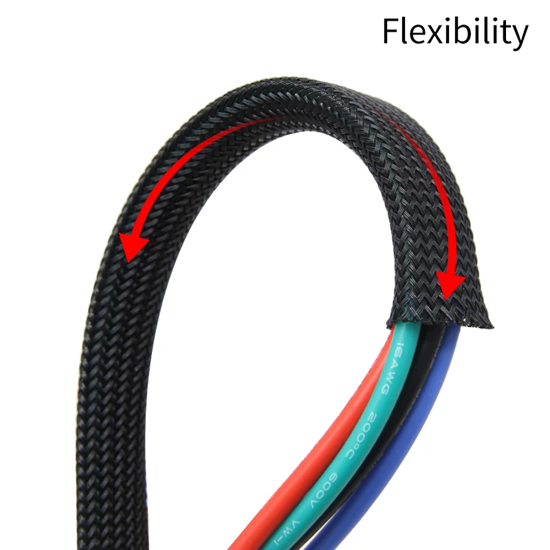 1~50m PET Braid Sleeve Black 2 - Cable Sleeve Braided ulasan dan harga