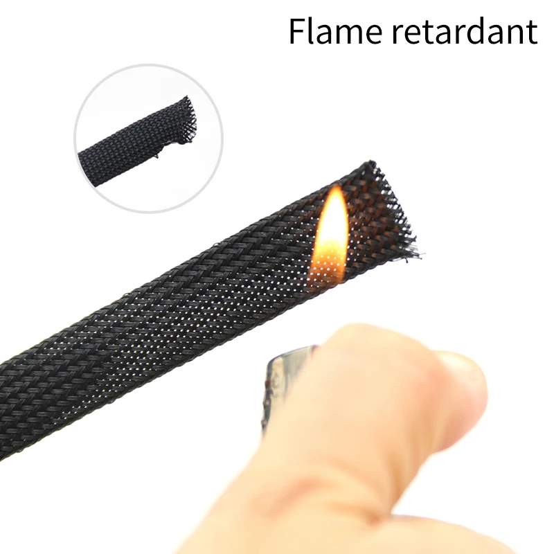 1~50m PET Braid Sleeve Black 2 - Cable Sleeve Braided ulasan dan harga