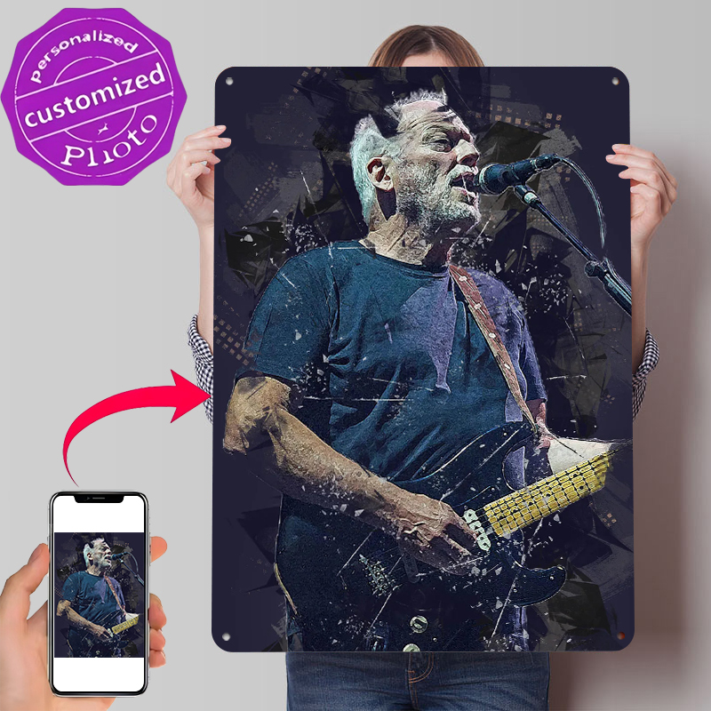 David Gilmour Metal Poster Cus - Vintage Gaming Accessories ulasan dan harga