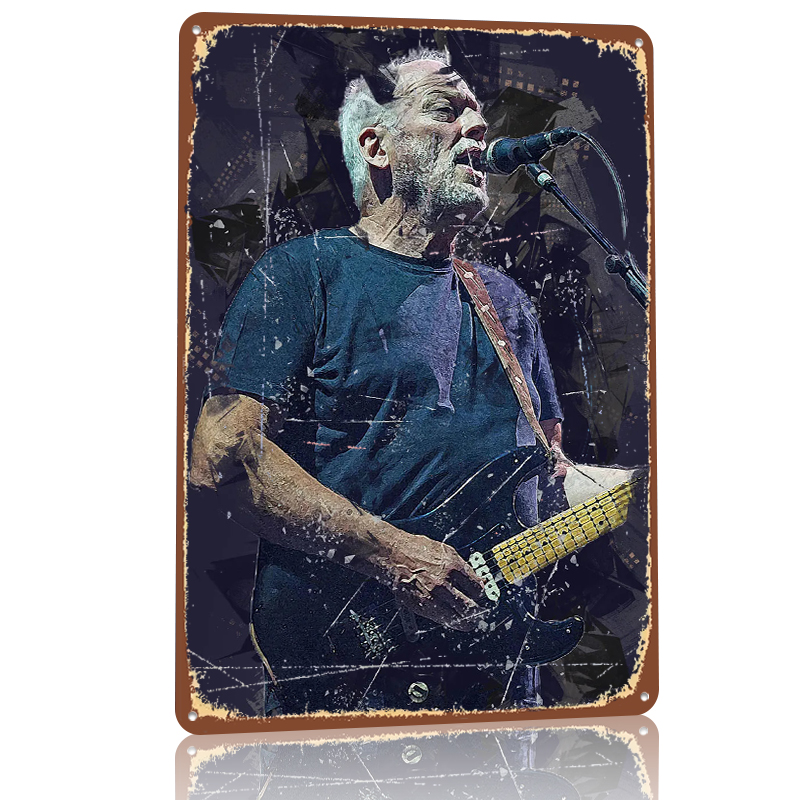 David Gilmour Metal Poster Cus - Vintage Gaming Accessories ulasan dan harga