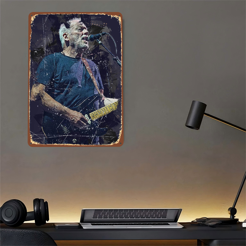 David Gilmour Metal Poster Cus - Vintage Gaming Accessories ulasan dan harga