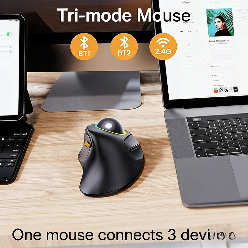 Wireless Trackball Mouse RGB E - Gaming Accessories Ipad ulasan dan harga