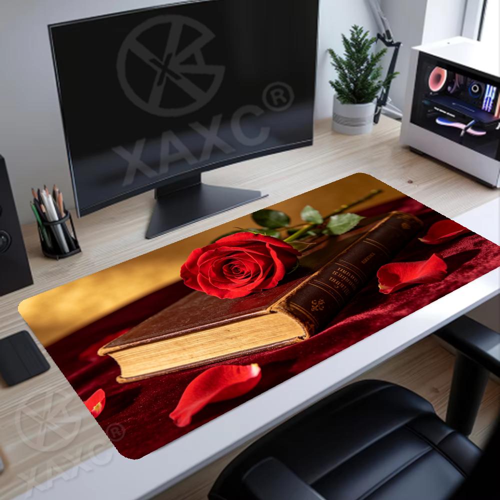 Vintage Rose & Book Desk Mat,  - Vintage Gaming Accessories ulasan dan harga