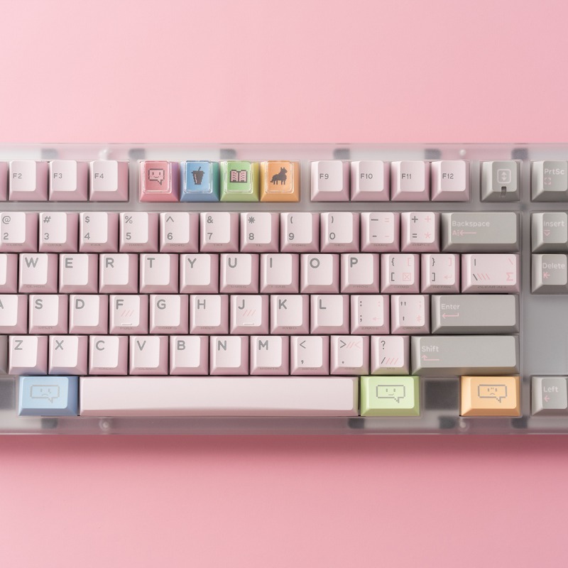 Shy Pink Vintage Theme Keycaps - Vintage Gaming Accessories ulasan dan harga