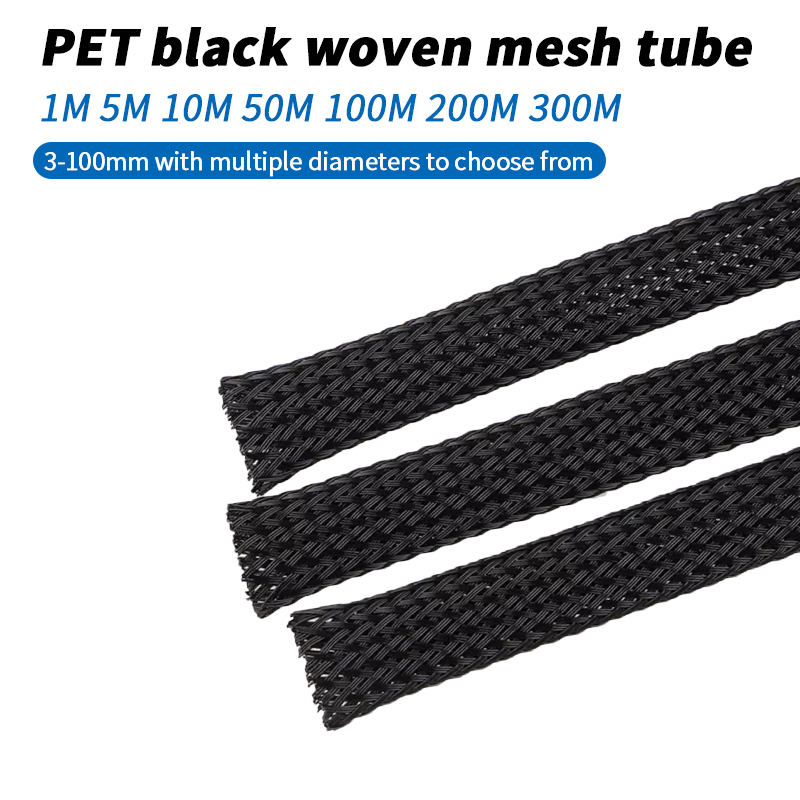 Black Nylon Braided Cable Slee - Cable Sleeve Braided ulasan dan harga