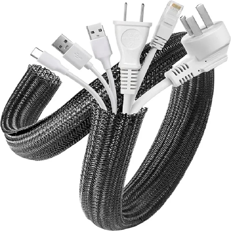 1m 3m 5m braided cable sleeve  - Cable Sleeve Braided ulasan dan harga