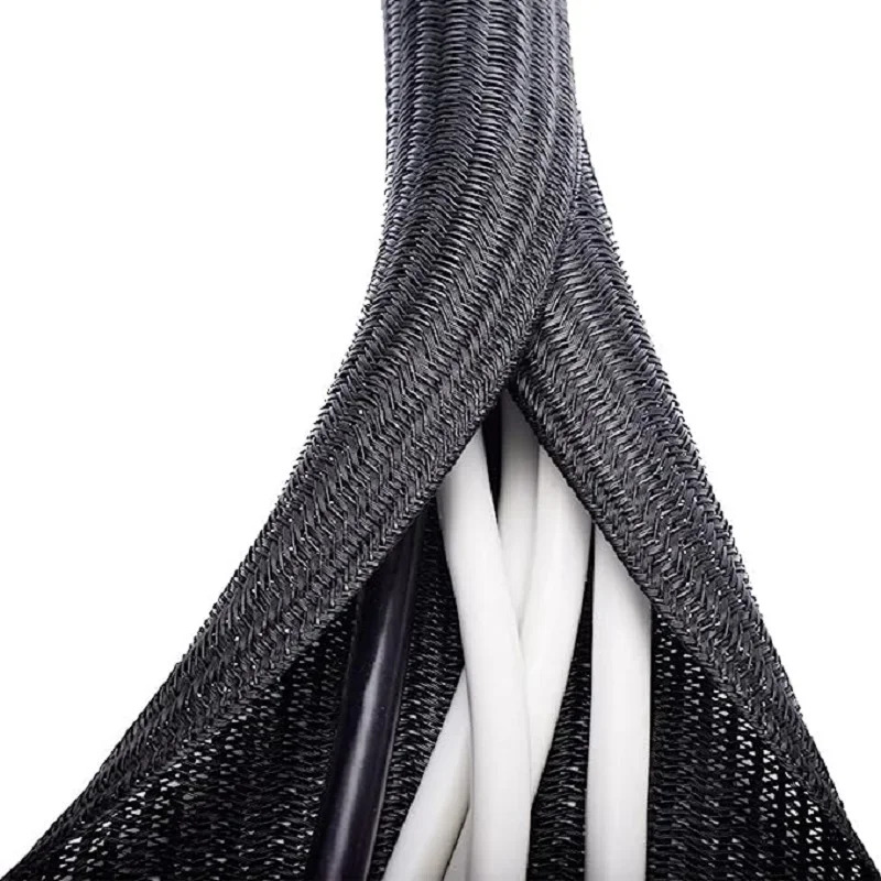 1m 3m 5m braided cable sleeve  - Cable Sleeve Braided ulasan dan harga