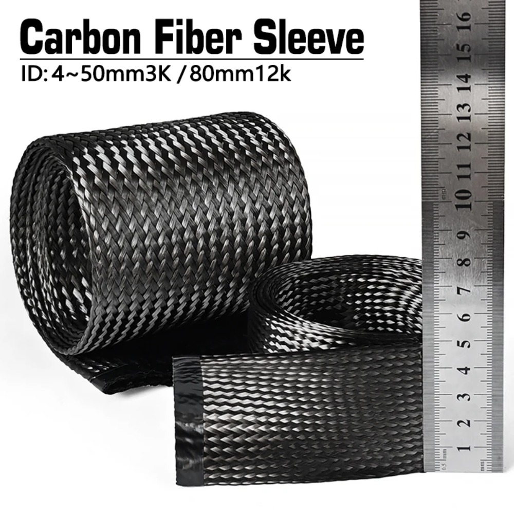 1M Carbon Fiber Cable Sleeve B - Cable Sleeve Braided ulasan dan harga