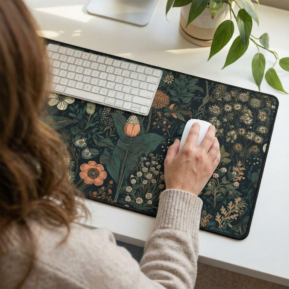 Dark Cottagecore Mat, Floral D - Vintage Gaming Accessories ulasan dan harga