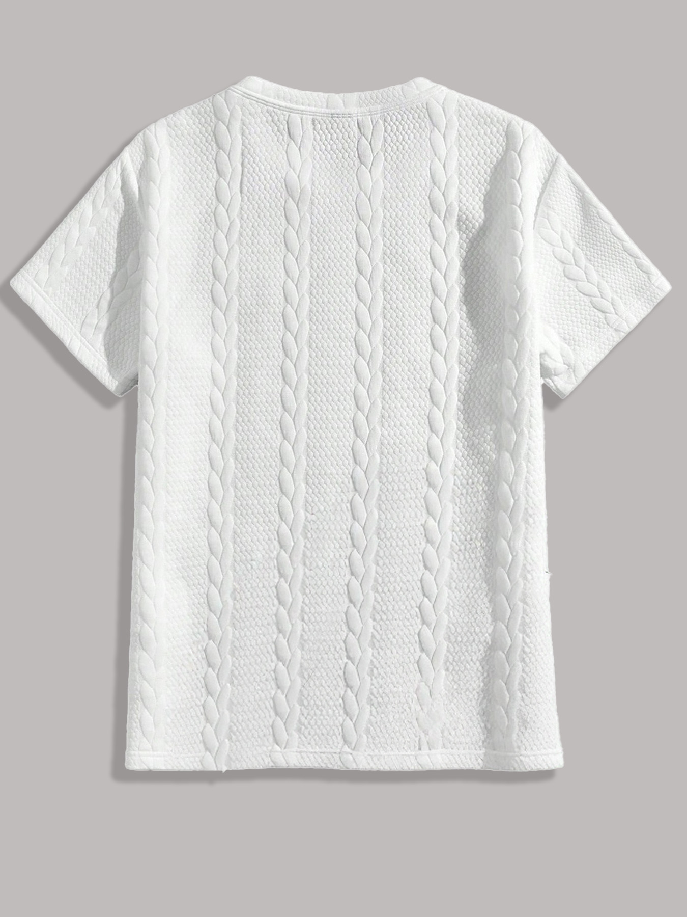 Men's Cable-Knit Jacquard Text - Cable Sleeve Braided ulasan dan harga