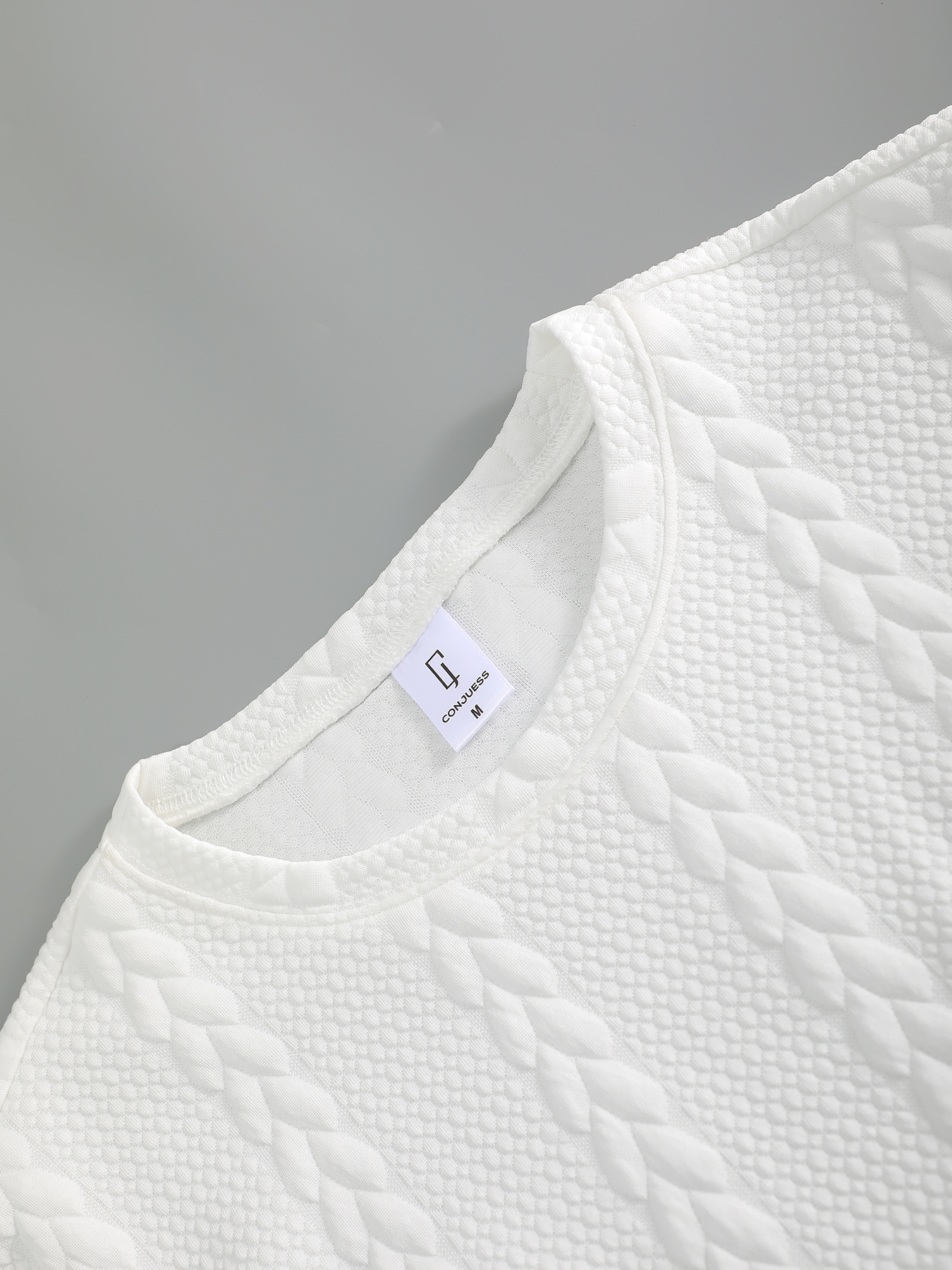 Men's Cable-Knit Jacquard Text - Cable Sleeve Braided ulasan dan harga